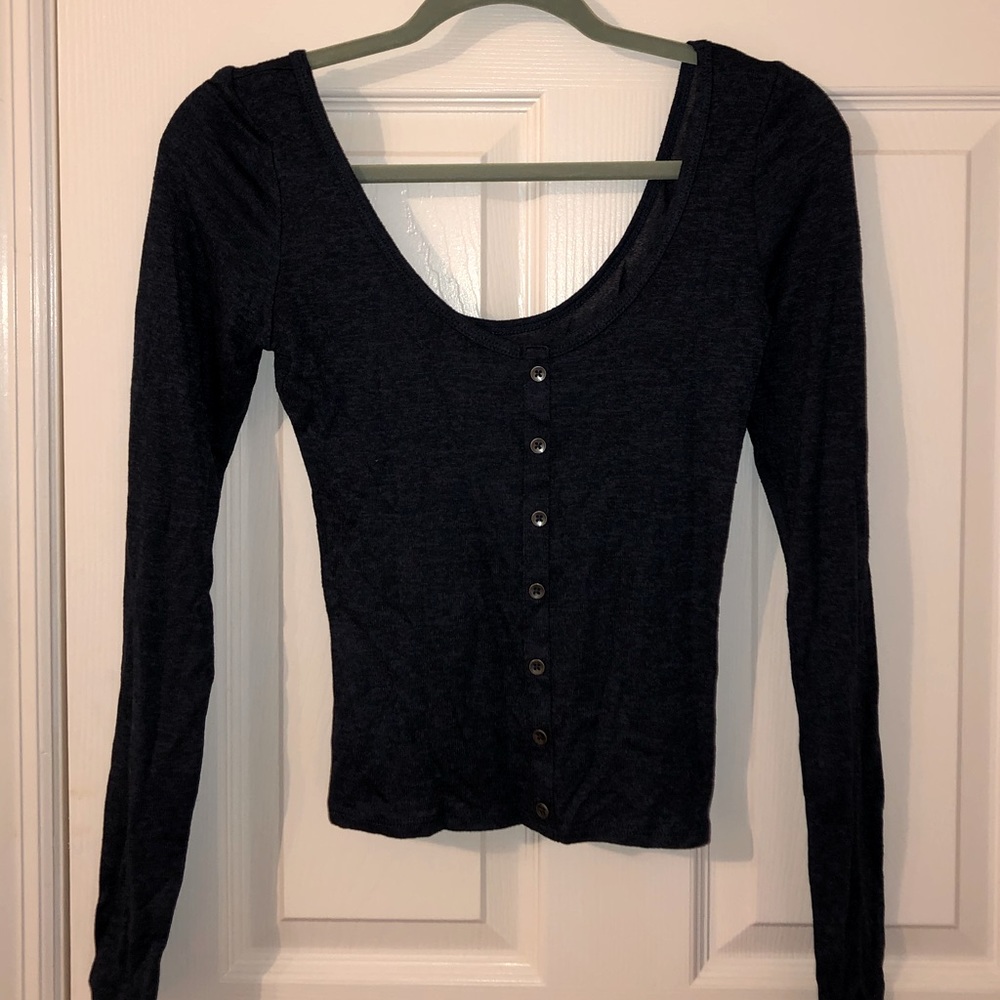 NWT Hollister Blue Comfy Long Sleeve Top